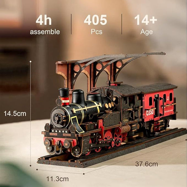 Robotime Steam Journey Model Kits 3D Wooden Craft Gifts For Adults Puzzles