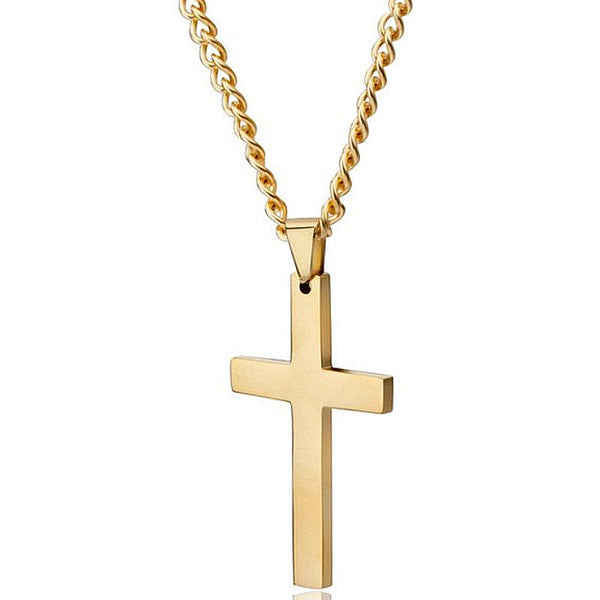 Veile Studios Classic Cross Necklace Men's Pendant Fashion Stainless Steel Jewelry Accessories Necklaces & Pendants
