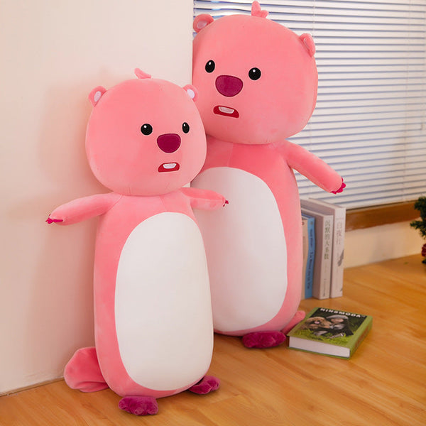 Super Cute Beaver Long Doll Headboard Pillow Soft One Piece Gift Plush Toys