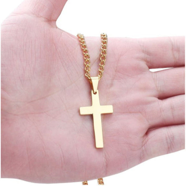 Veile Studios Classic Cross Necklace Men's Pendant Fashion Stainless Steel Jewelry Accessories Necklaces & Pendants
