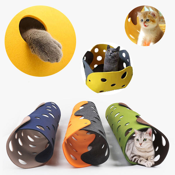 Collapsible Felt Cat Tunnel Nest Interactive Toys Cat Toys