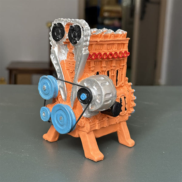 8 Cylinder Resin Simulation Car Engine Model Kit. A Full Metal Diy Assembly Toy For Car Enthusiasts Sculptures & Figurines