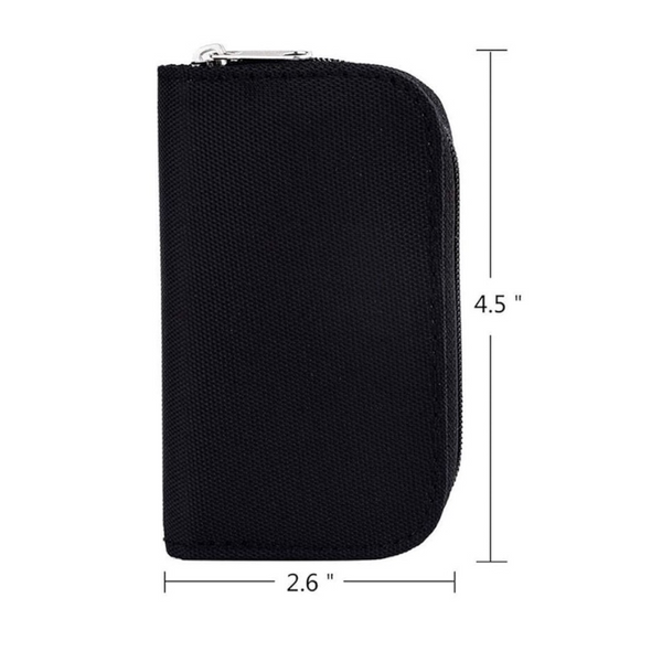 22 Slots Memory Card Storage Case For Cf / Sd Cards Black