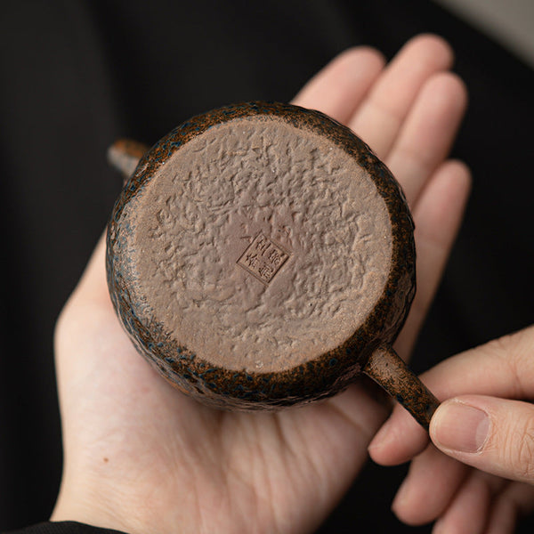 Handmade Teapot Old Rock Clay Kung Fu Stoneware Colored Glaze 180Ml Teapots