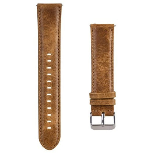 22Mm Genuine Leather Watch Band Strap For Samsung Galaxy 46Mm Light Brown
