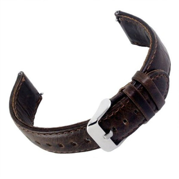 22Mm Genuine Leather Watch Band Strap For Samsung Gear S3 Frontier / Classic Deep Coffee Watch Bands