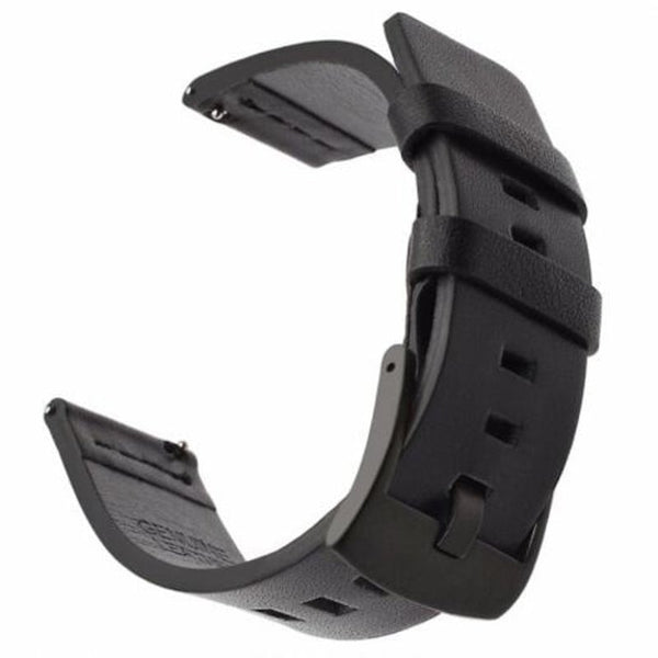 Veile Studios 22Mm Luxury Genuine Leather Watch Band Strap For Motorola 360 2Nd Black Wristwatch Bands