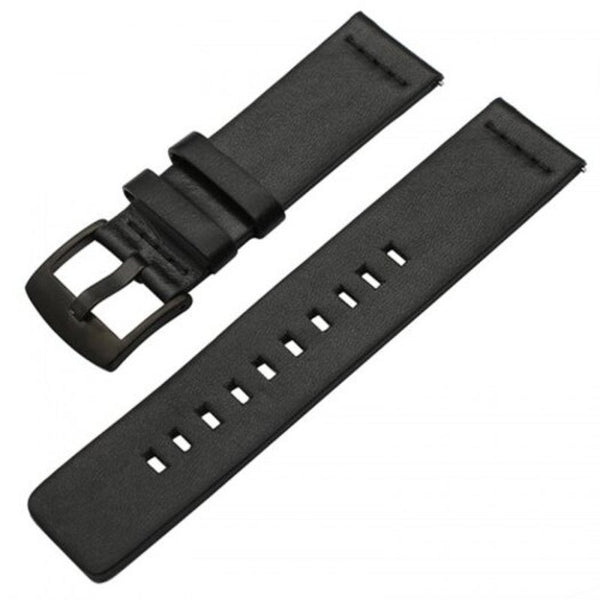 Veile Studios 22Mm Luxury Genuine Leather Watch Band Strap For Motorola 360 2Nd Black Wristwatch Bands