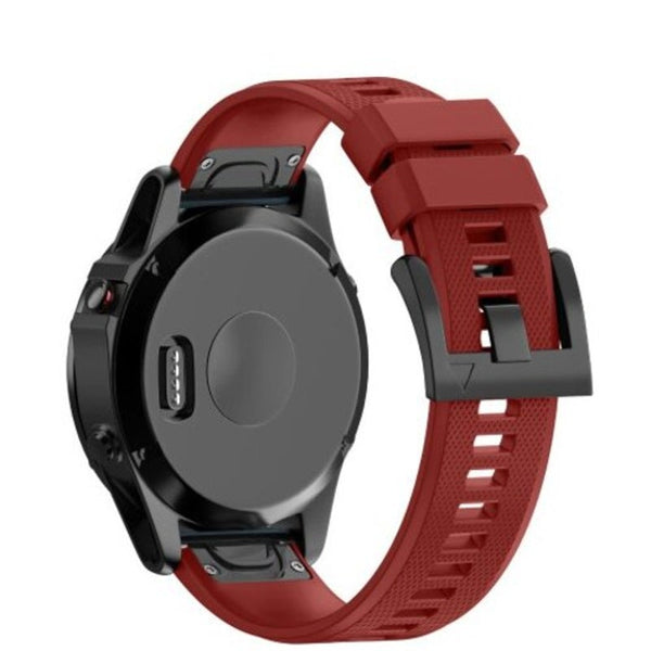 22Mm Quick Release Sport Silicone Watch Band Strap Tool For Garmin Fenix 5 Red Watch Bands