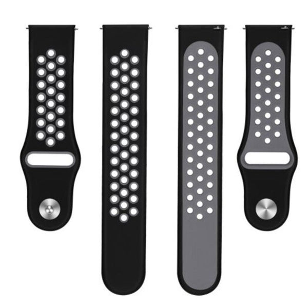 22Mm Silicone Watch Band Wrist Strap For Amazfit Stratos Pace Black