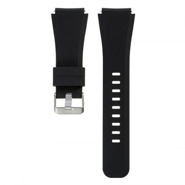 22Mm Silicone Watch Band Wrist Strap For Samsung Gear S3 Frontier Classic Black Watch Bands