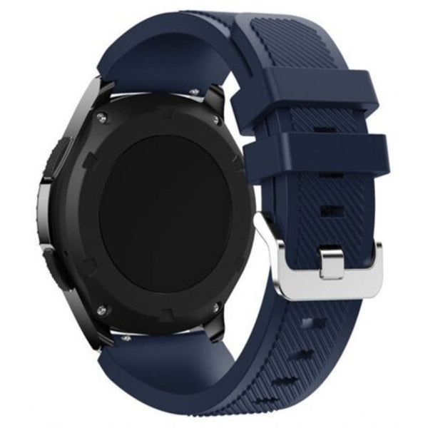 22Mm Soft Silicone Strap Band For Samsung Gear S3 Watch Deep Blue Watch Bands