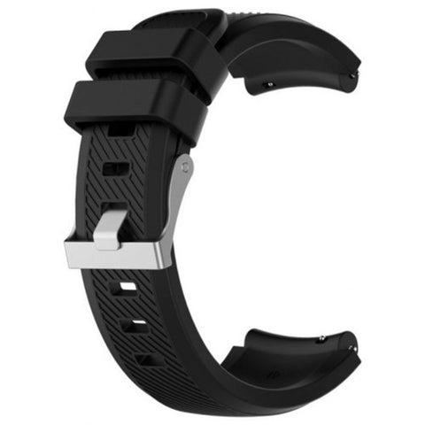 22Mm Sports Silicone Watch Band For Samsung Gear S3 Frontier Black