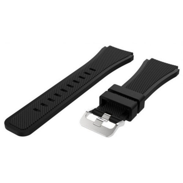 22Mm Sports Silicone Watch Band For Samsung Gear S3 Frontier Black Watch Bands