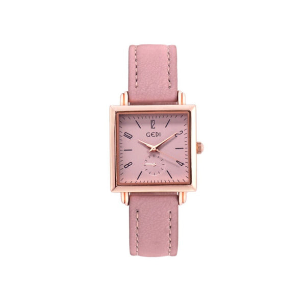 Veile Studios 23.5Cm 106 Square Belt Watch Female Waterproof Plate Girl Pink Simple Decorative Watches