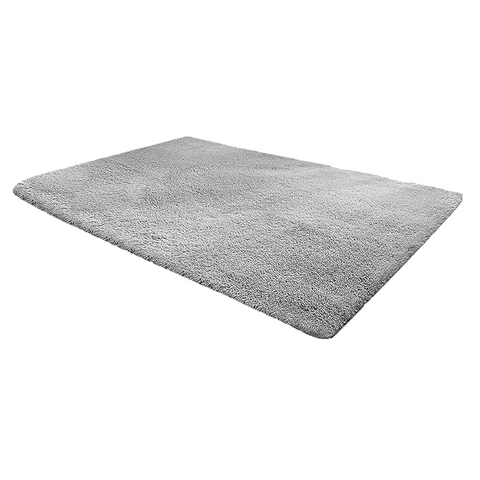 230X160cm Floor Rugs Large Shaggy Area Carpet Bedroom Living Room Mat - Grey