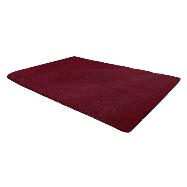 230X200cm Floor Large Shaggy Area Carpet Bedroom Living Room Mat Burgundy Rugs