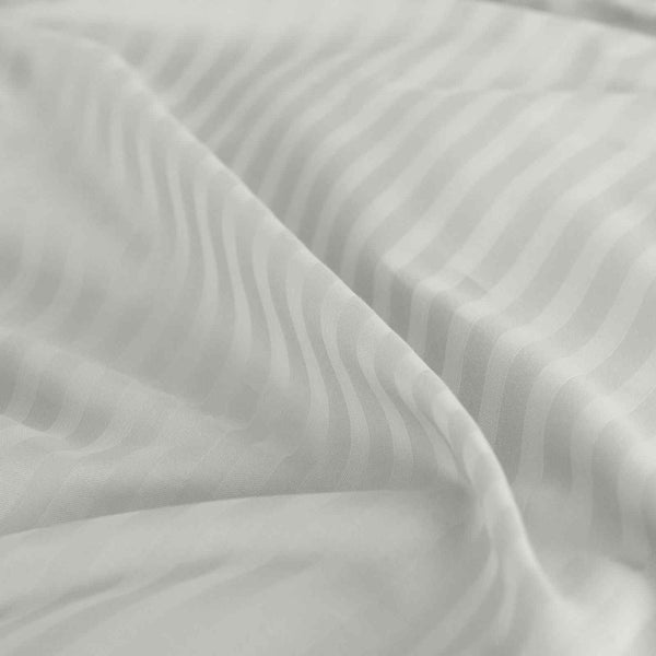 Royal Comfort 1200 Thread Count Damask Stripe Cotton Blend Sheet Sets Queen Silver Sheets