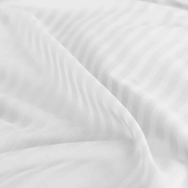 Royal Comfort 1200 Thread Count Damask Stripe Cotton Blend Sheet Sets King White Sheets