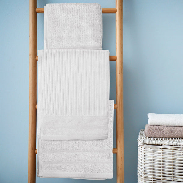 Royal Comfort Eden Egyptian Cotton 600 Gsm 8 Piece Towel Pack White Towels & Washcloths