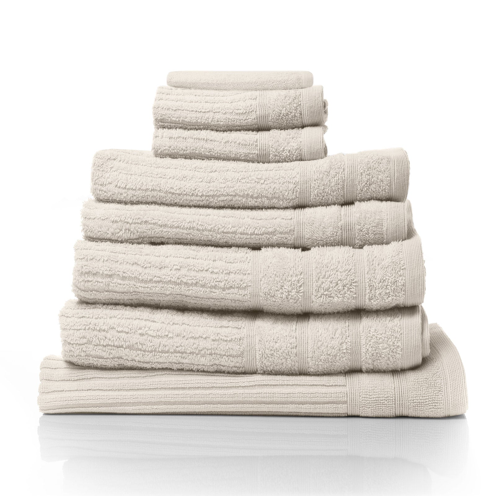 Royal Comfort Eden Egyptian Cotton 600 Gsm 8 Piece Towel Pack White Towels & Washcloths