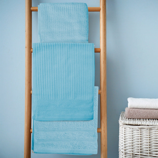 Royal Comfort Eden Egyptian Cotton 600 Gsm 8 Piece Towel Pack Aqua Towels & Washcloths