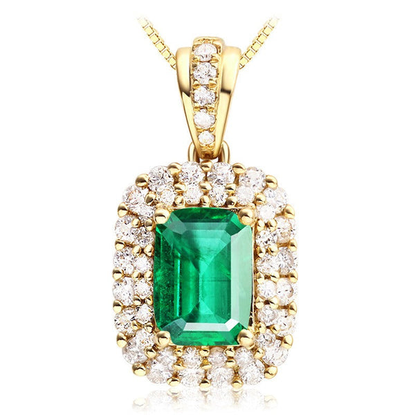 Veile Studios And American Square Pendant Necklace For Women With Crystal Zirconium Necklaces & Pendants