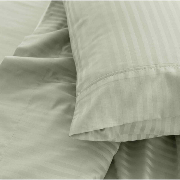 Royal Comfort 1200 Thread Count Damask Stripe Cotton Blend Sheet Sets King Pebble Sheets