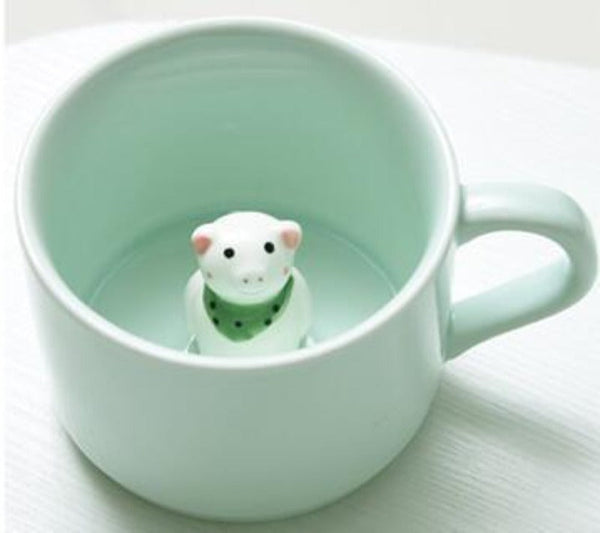 Creative 3D Cartoon Animal Ceramic Novelty Mug Mugs