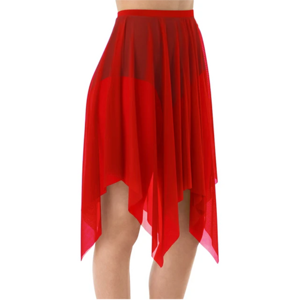 Mesh Wraps Ballet Classwear Dance Skirt Competition Performance Clothes Elastic Waistband Non Briefs Attached Skirts