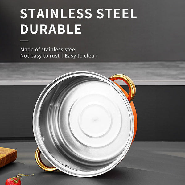 12 Piece Wine Red Non Stick Stainless Steel Soup Pot Set Induction Friendly For Kitchen Use. Saucepans & Stockpots