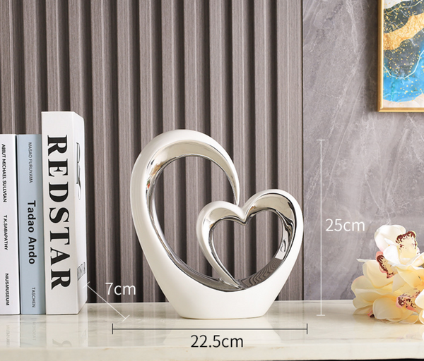 Modern Creative Heart To Ornament For Home Living Room Entryway Wine Cabinet Bedroom Tv Decoration Seasonal Decorations