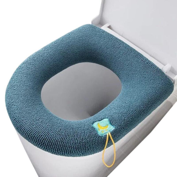 Toilet Seat B Green Washable Soft Mat Pad Cushion O Shape Cover Accessories Bath Mats Rugs & Toilet Covers