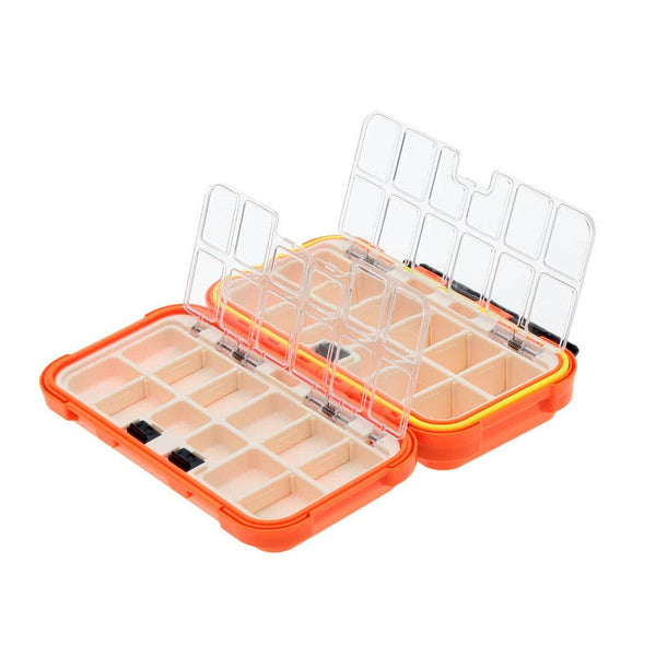 24 Compartments Double Layer Lure Box Fishing Tackle Orange Tackle Boxes & Bags