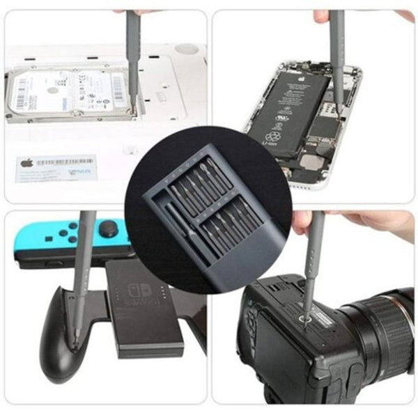 24 In 1 Mobile Phone Repair Tool Screwdriver Set For Xiaomi Huawei Iphone Black Screwdrivers & Nutdrivers