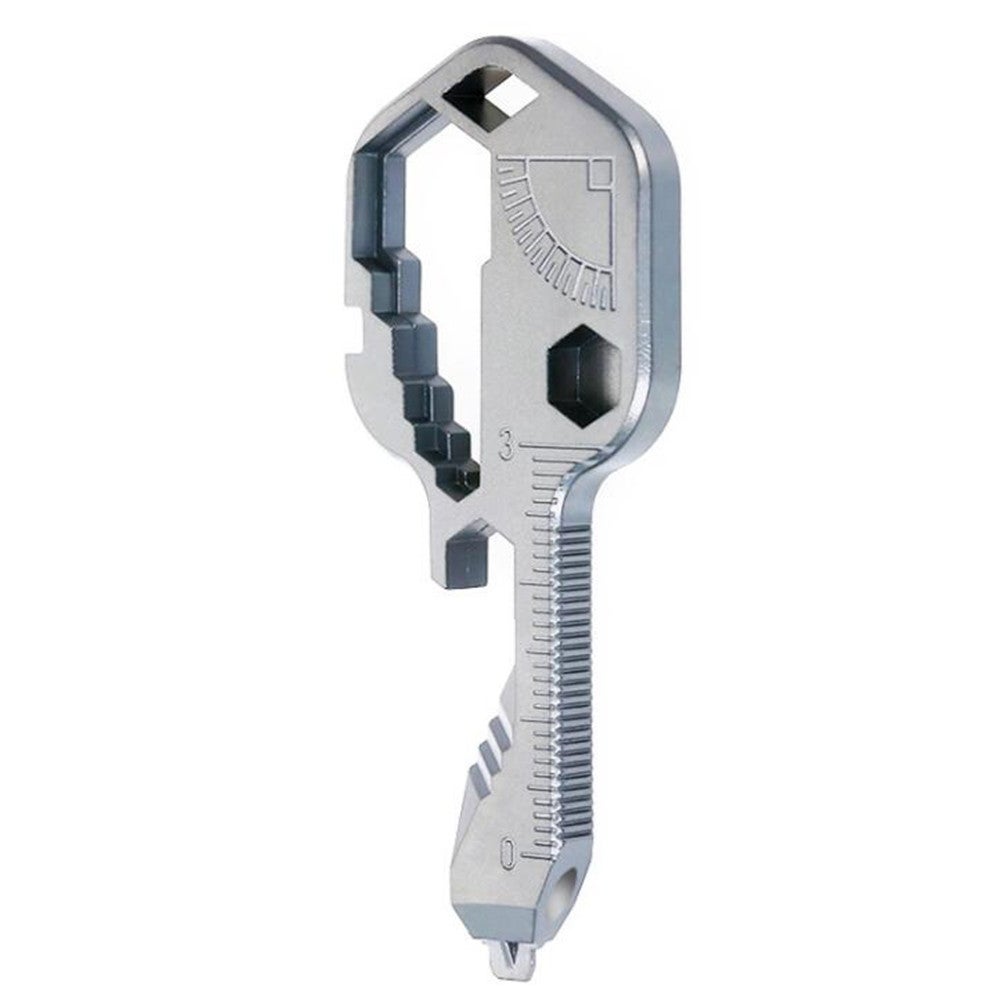 24 In 1 Stainless Steel Mini Multifunctional Screwdriver Key Shape Bottle Opener Slotted Keychain Pocket Repair Tool Multi Tools