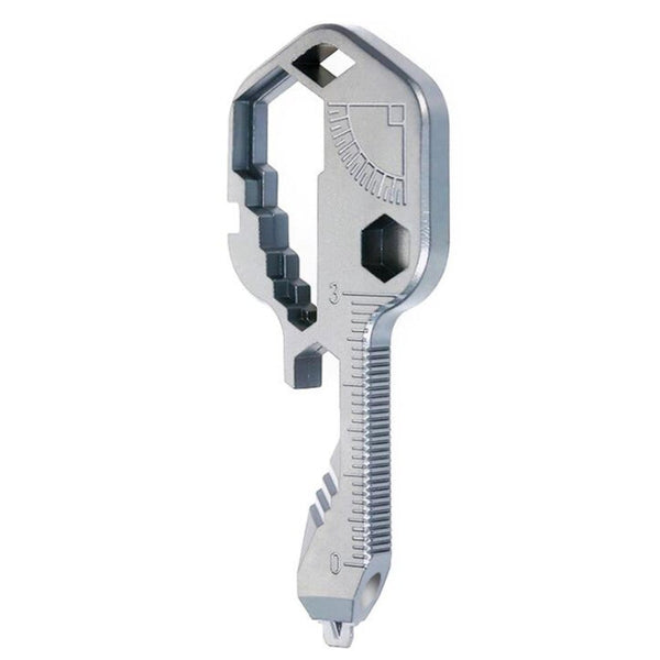 24 In 1 Stainless Steel Mini Multifunctional Screwdriver Key Shape Bottle Opener Slotted Keychain Pocket Repair Tool Multi Tools