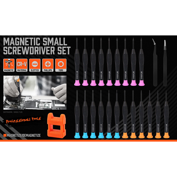 Horusdy 24 Piece Magnetic Precision Screwdriver Set Small Screwdrivers For Eyeglasses Phones Watches Electronics Repair Screwdrivers & Nutdrivers