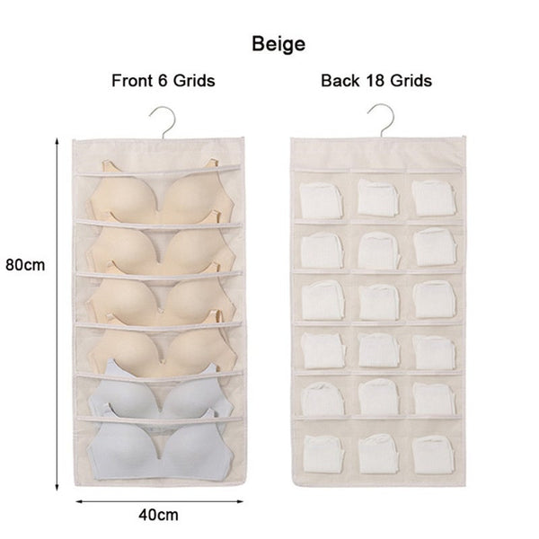 24 Pockets Hanging Organiser Hanging Closet Storage