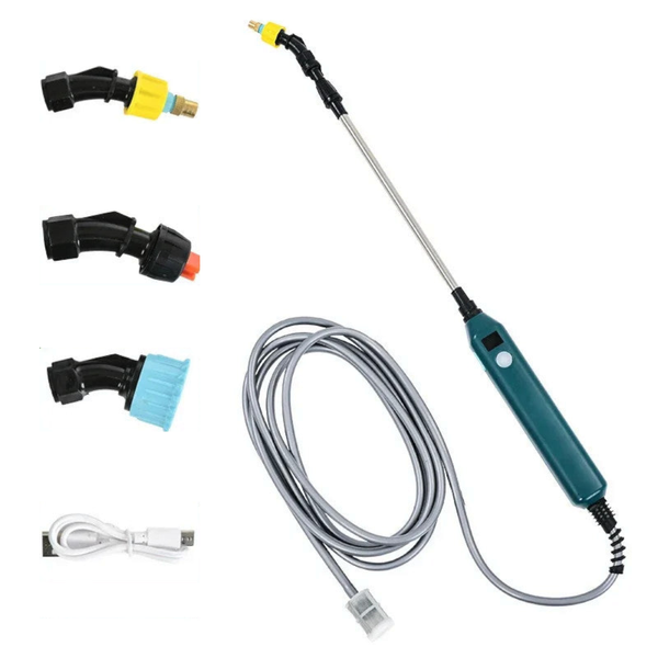 2400Mah Electric Sprayer Wand. 3 Nozzles High Pressure For Garden Plant Watering. Garden Sprayers