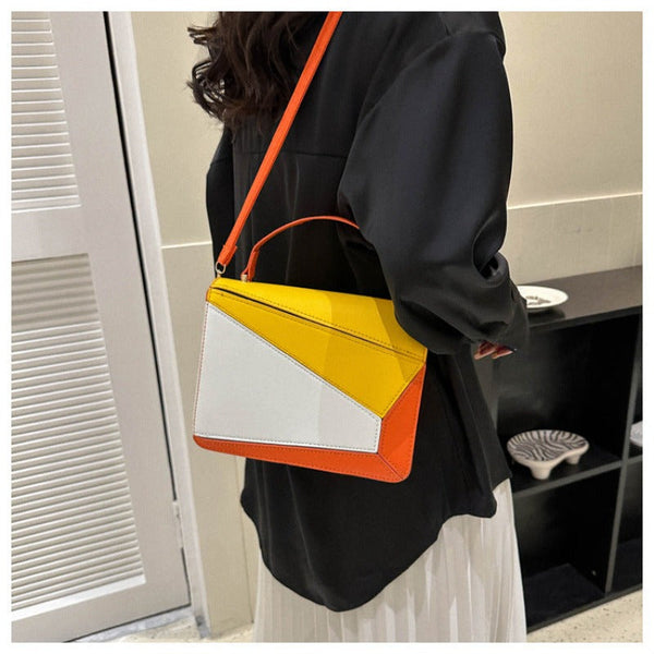 Simple Fashion Crossbody Shoulder Bag Colour Contrast Women's Bags & Handbags