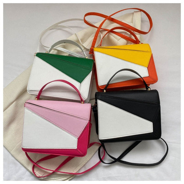 Simple Fashion Crossbody Shoulder Bag Colour Contrast Women's Bags & Handbags