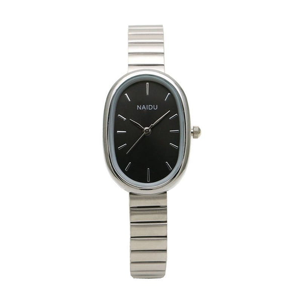 Oval Small Kit Bamboo Strap Girls Watch Fashion Quartz Timepiece Watches