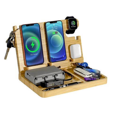 Six In One Wireless Charger Mobile Phone Holder Desktop Storage Fast Charging Chargers & Cradles