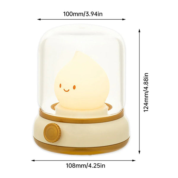 Retro Small Night Lamp Mini Desktop Led Portable Cartoon Table Lamps