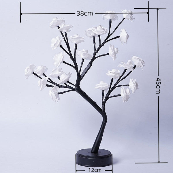 Table Lamp Flower Tree Rose Usb Operated Night Light For Home Wedding Decoration Night Lights