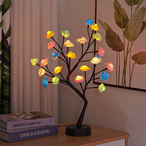 Table Lamp Flower Tree Rose Usb Operated Night Light For Home Wedding Decoration Night Lights
