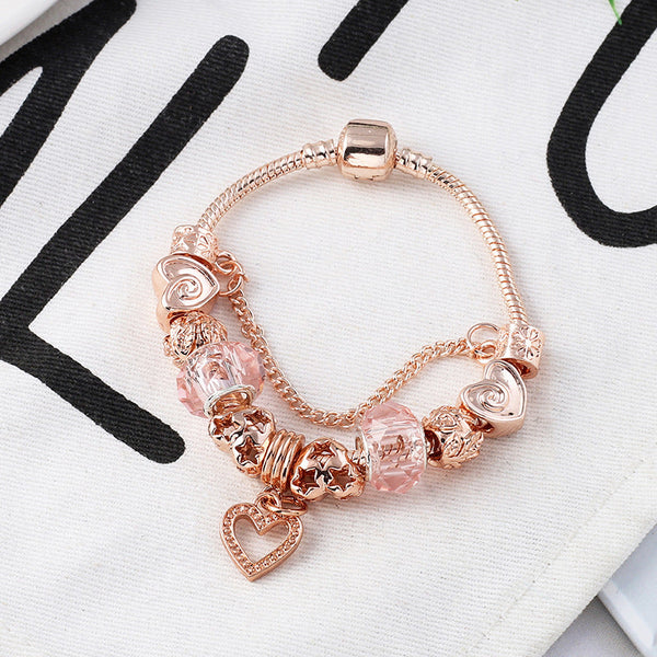 Veile Studios Fashion Love Geometric Rose Gold Bracelet Women's Jewellery Bracelets