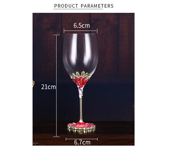 Enamel Red Wine Glass Gift Cup Wine & Champagne Glasses