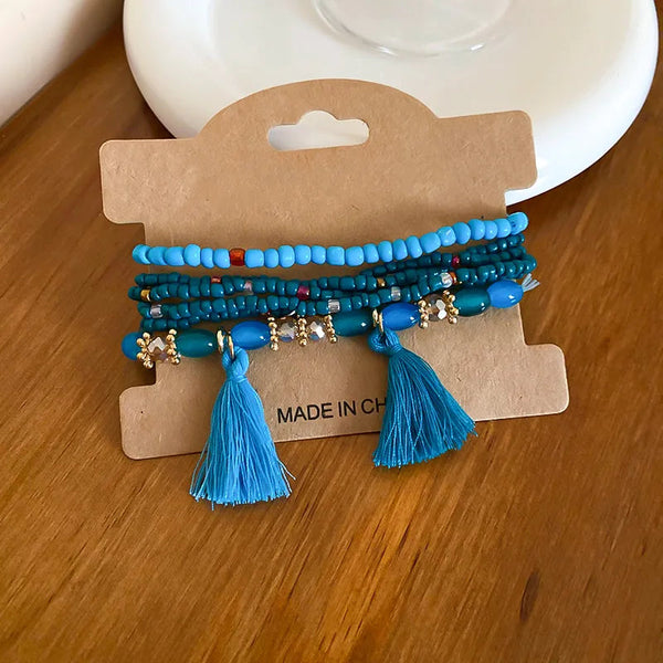 Tassel Rice Bead Bracelet Bracelets